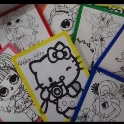 

STYROFOAM LUKIS LIS WARNA ISI 10 PCS