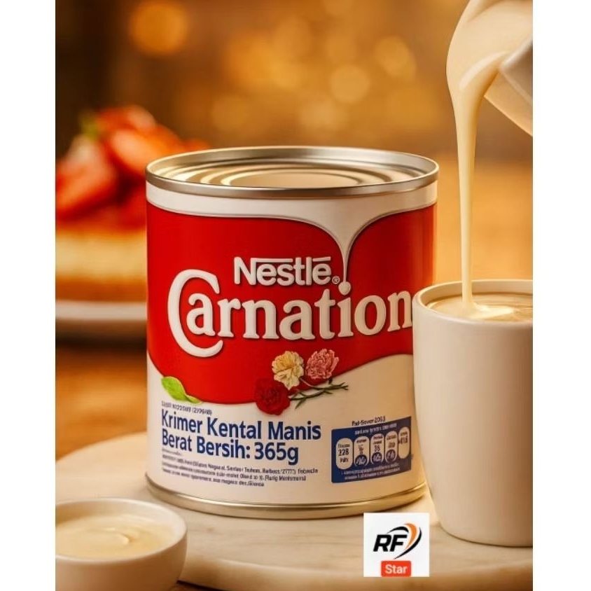 

Carnation Krimer 365 g / Nestle kental manis kaleng / Exp. Januari 2026