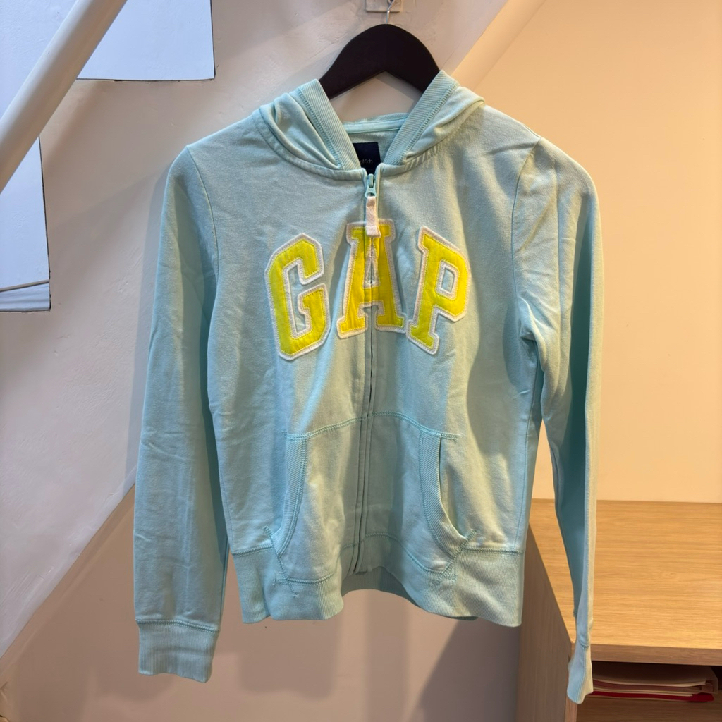 gap kids jacket hoodie zipper jaket hijau mint tosca green wanita