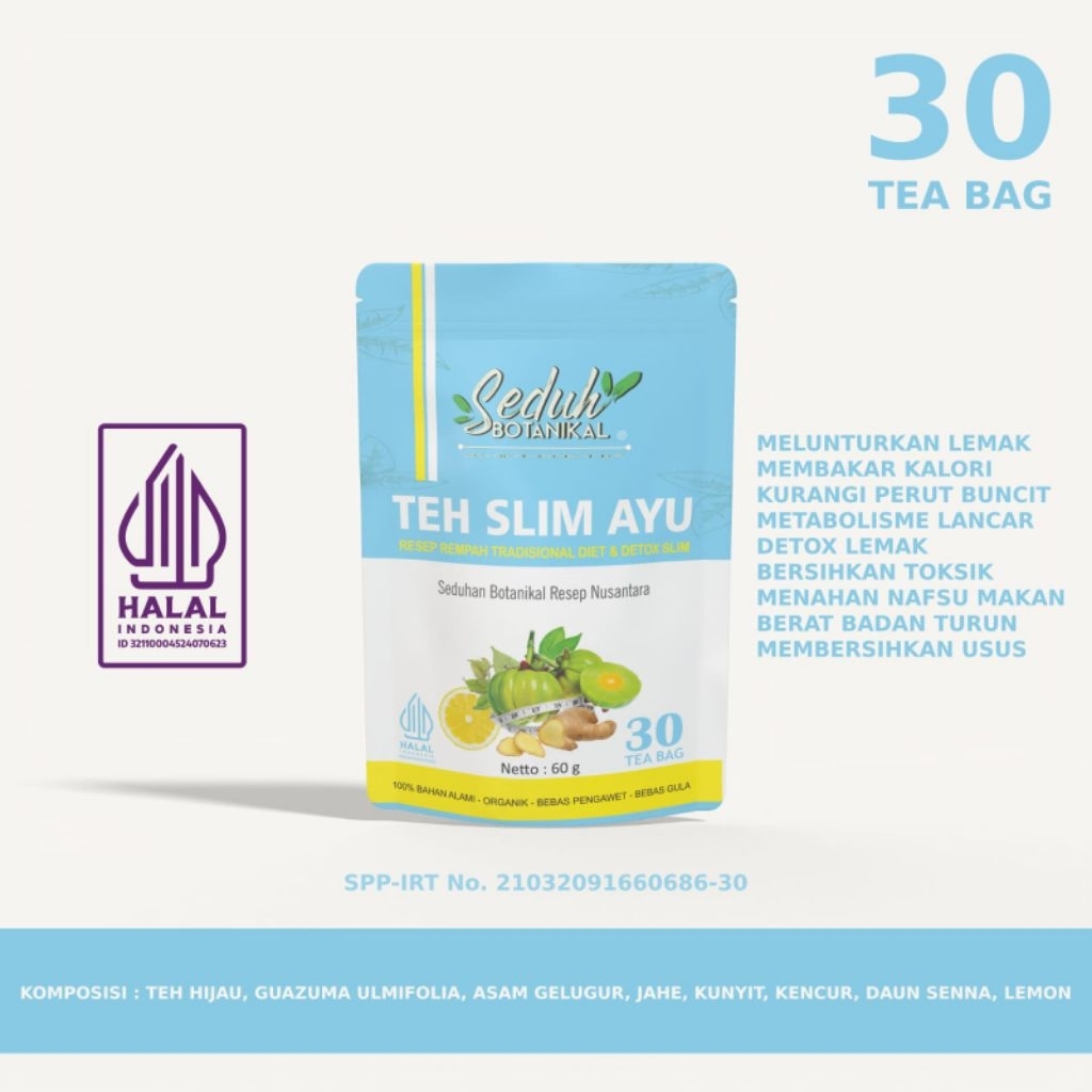 

TEH SLIM AYU | DIET DETOX PELUNTUR LEMAK | TEH HERBAL | TEH DIET