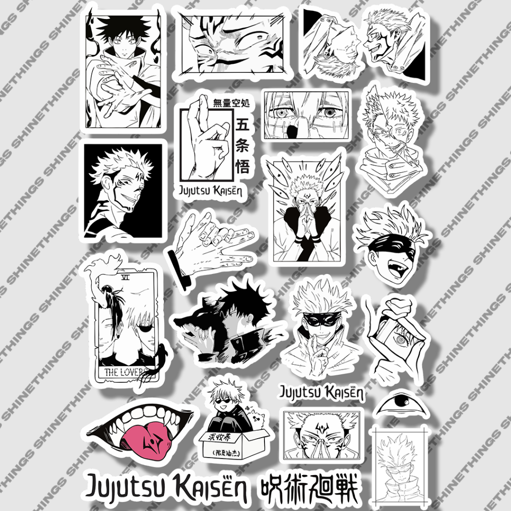 

Sticker Anime JJK Jujutsu || stiker helm anime gojo sukuna