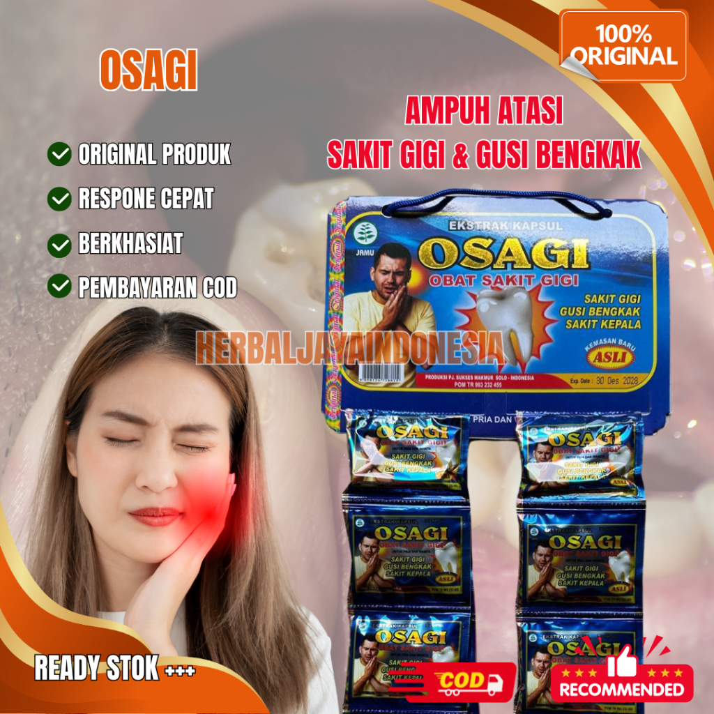 

OSAGI OBAT SAKIT GIGI HANGER 20 SACHET ORIGINAL