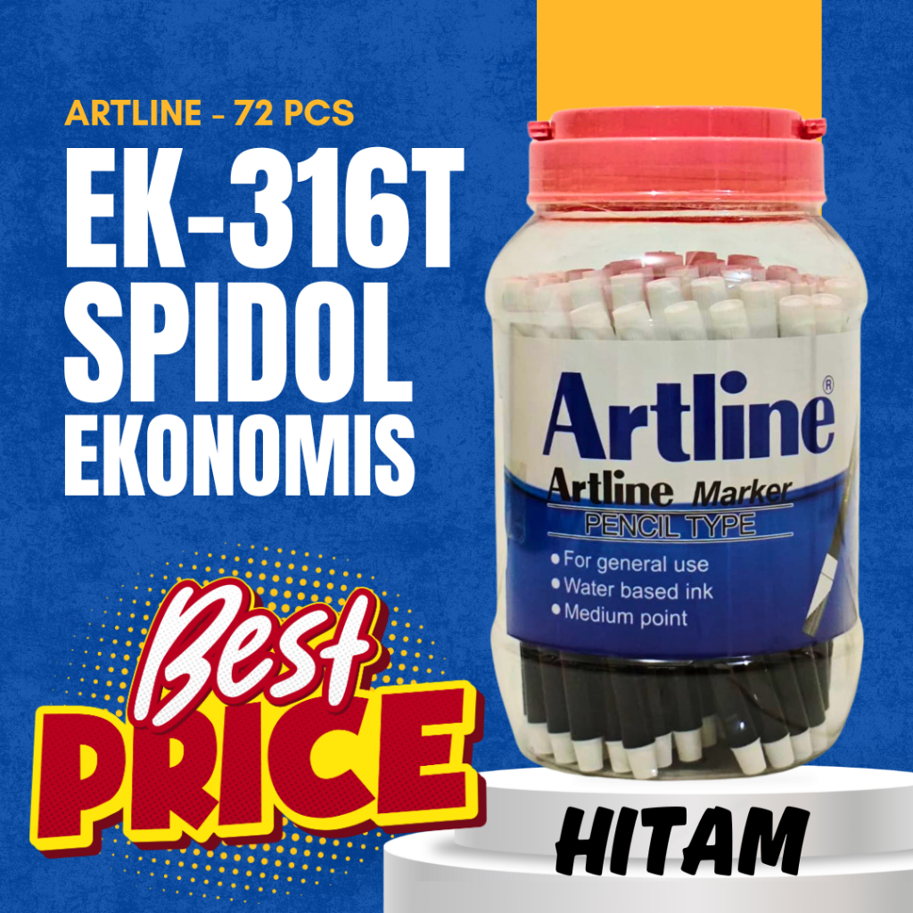 

[SPIDOL TOPLES] ARTLINE Spidol Kecil Marker Toples EK-316 T / Marker