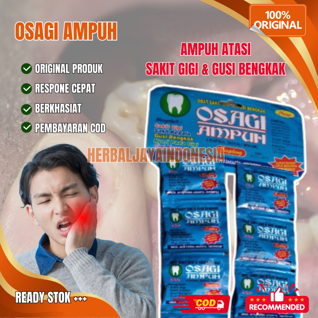 

OSAGI AMPUH OBAT SAKIT GIGI RENCENG 20 SACHET