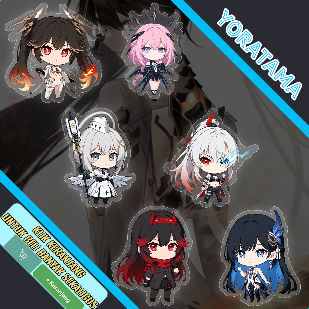Gantungan Kunci PGR Punishing Gray Raven Lucia Selena, Keychain Anime Lucu