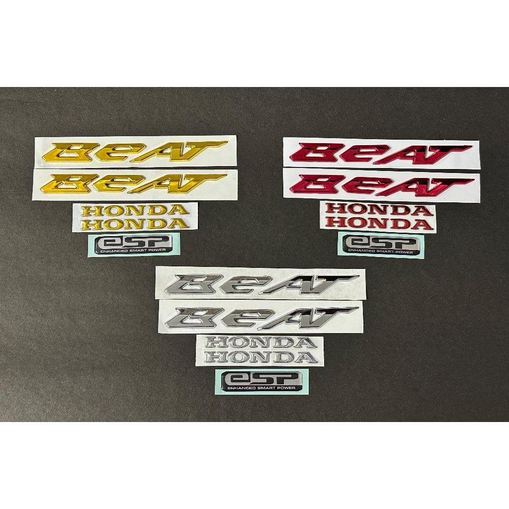 Paket Emblem Logo Beat Deluxe Beat Led Duluxe ABS 3D Timbul Honda Beat 2021 2022 2023 PNP