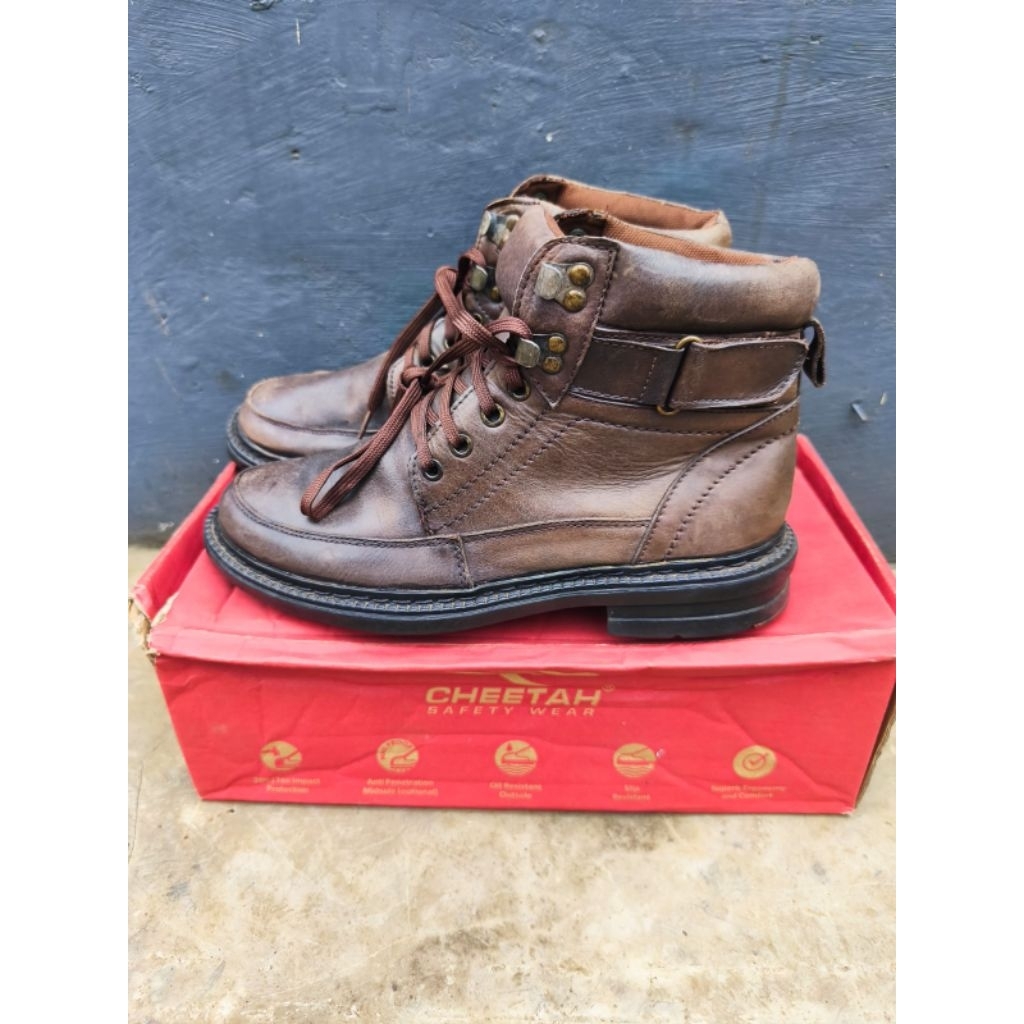 Sepatu Boots Casual jim joker kulit asli Second size 40