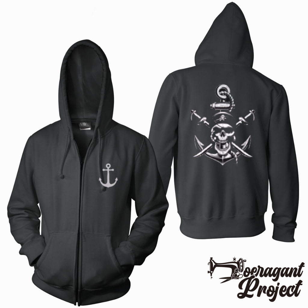 JAKET ZIPPER HANTU LAUT TENGKORAK JANGKAR JP