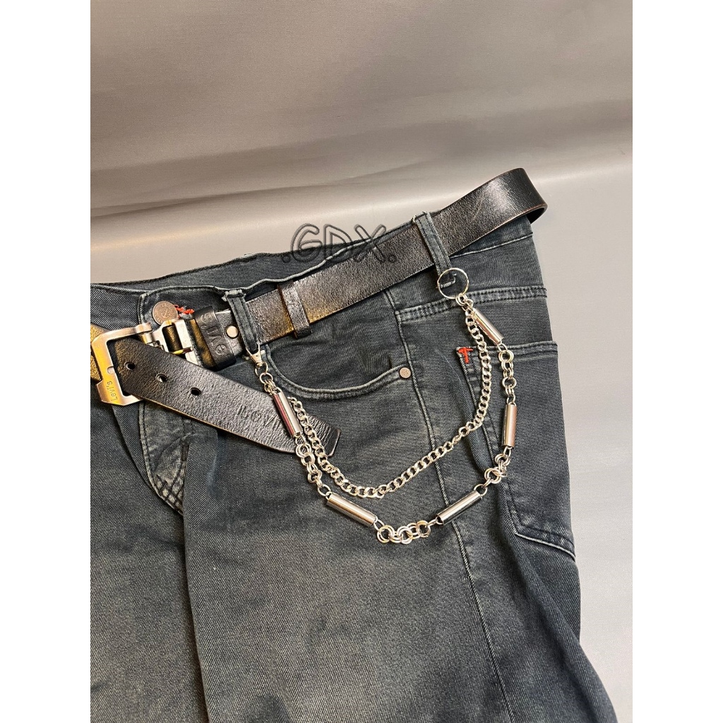 Rantai Celana Jeans Pria Skena Model Ring Tabung Dua Layer Titanium Anti Karat Terbaru