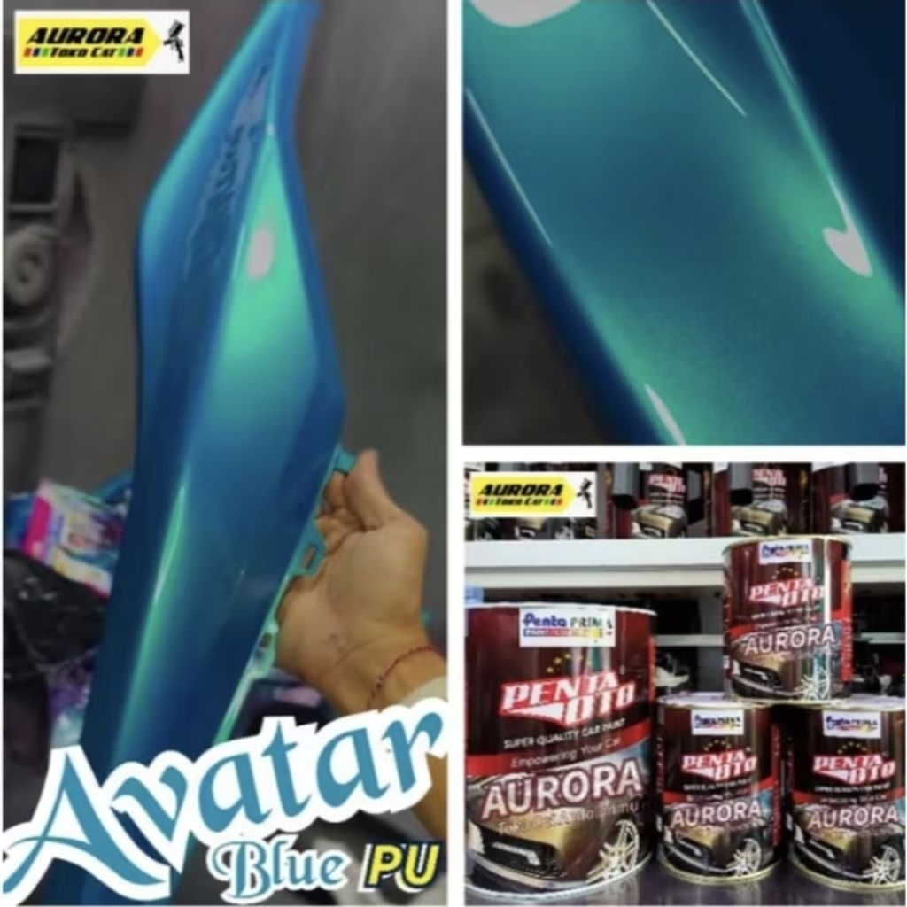 Cat PU Biru Metalik Aurora BLUE AVATAR Penta Oto