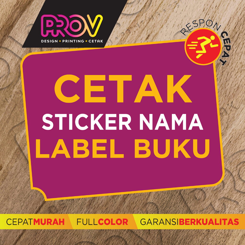 

PROV PRINT STICKER LABEL, STICKER NAMA BUKU, STICKER KARAKTER / MURAH
