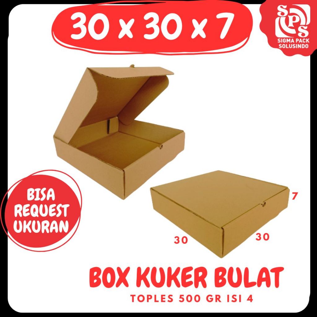 

kardus 30x30x7 LD Coklat box pizza Kardus Packing Karton Polos/Pizza hampers zigma shop