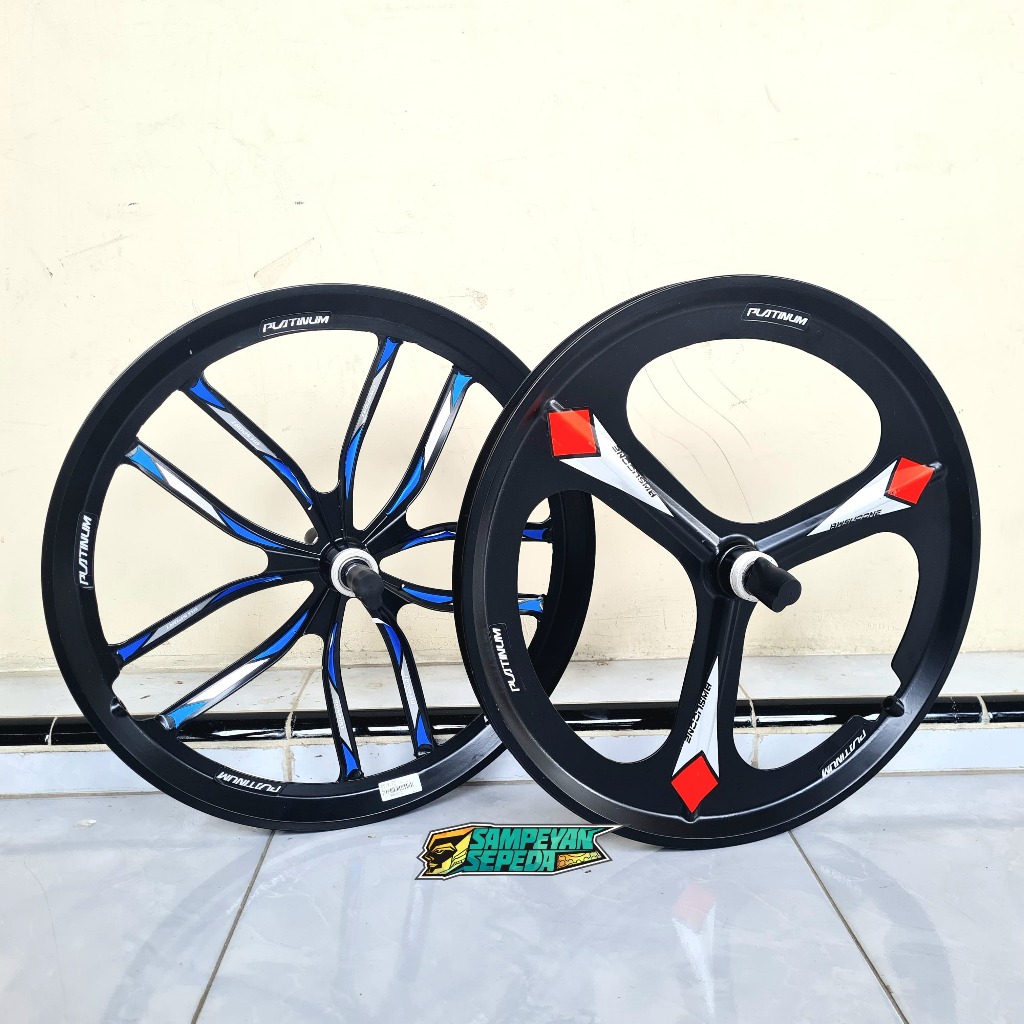 Velg Sepeda BMX 20 Inch Platinum Super CW Racing Bintang Sepasang Untuk Sepeda Bmx Anak Variasi