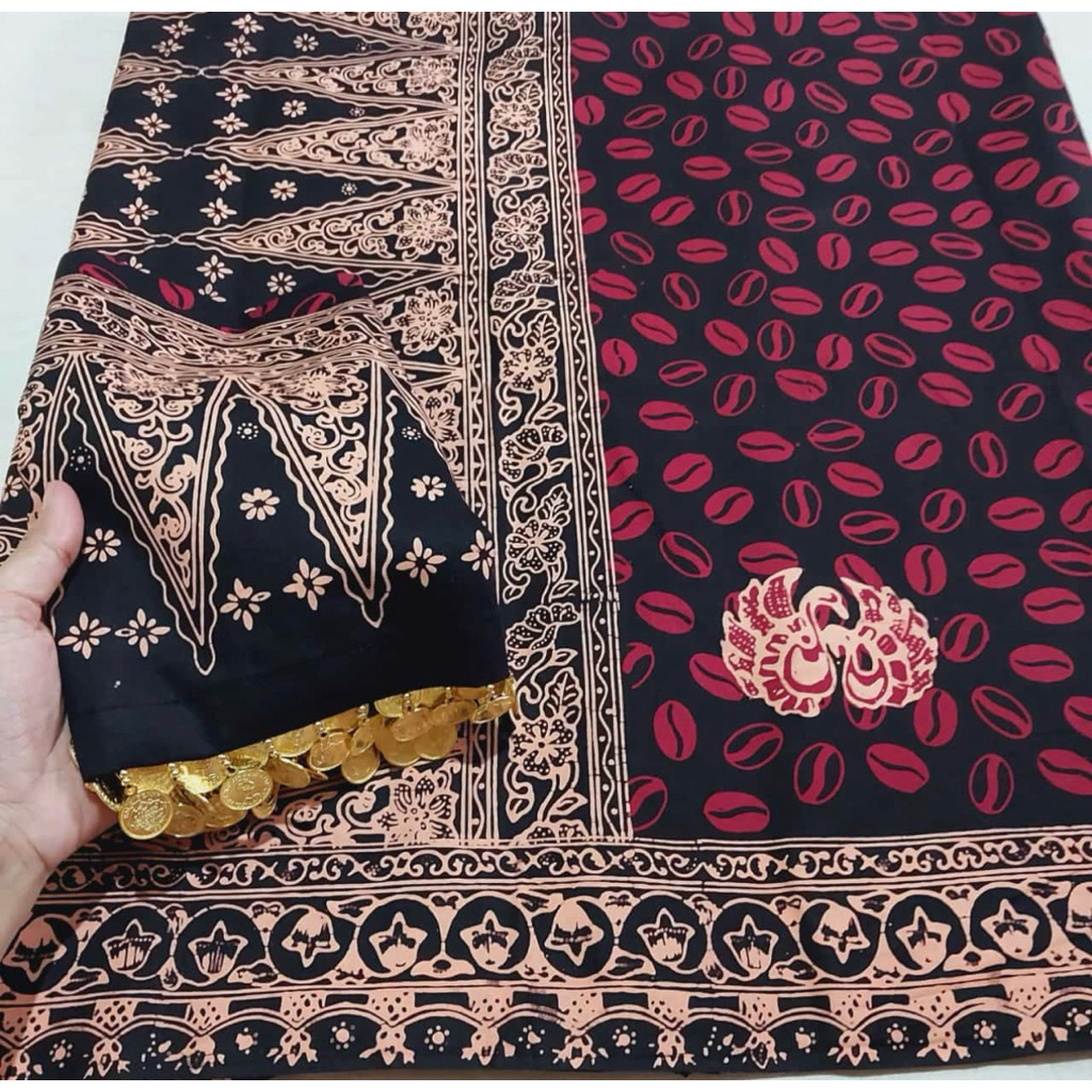 setelan kain tekuluk ronce dan bahan batik jambi asli