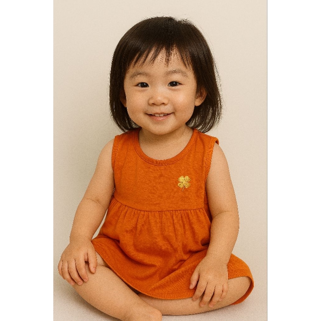 DRESS ANAK PEREMPUAN NARA LOGO BORDIR / DRESS NARA PREMIUM / DRESS NARA 1-5 TH