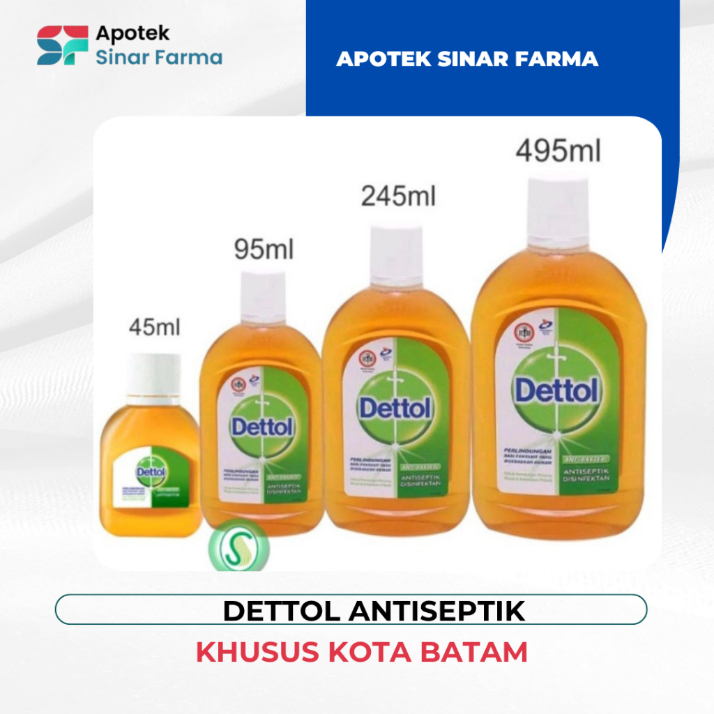 dettol antiseptik 95ml, 245ml / dettol liquid / dettol pembersih antiseptik