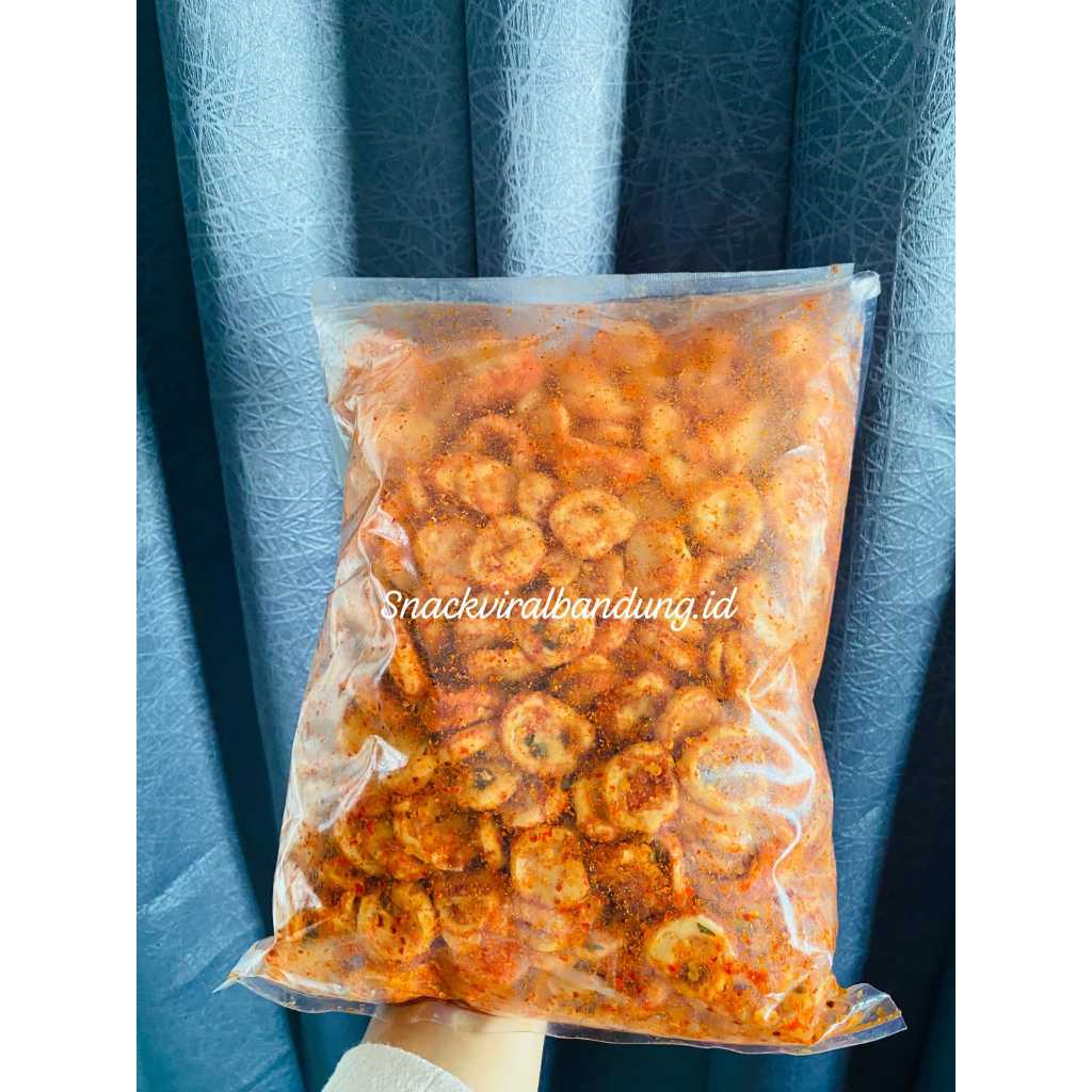 

kerupuk udang koin 1kg pedas daun jeruk