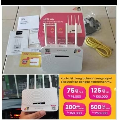 WIFI PORTABLE HIFI AIR RABBIT/ADVAN/HUAWEI 4G kuota 50GB