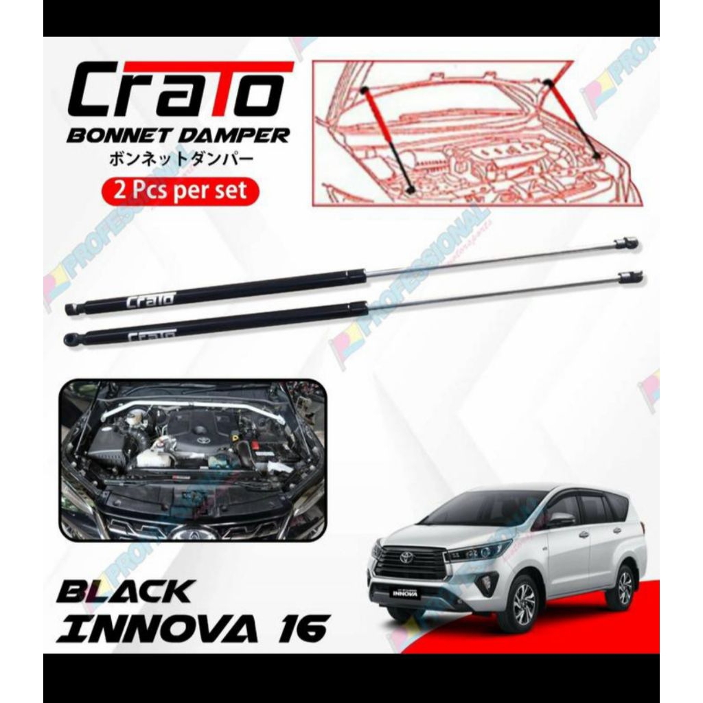 AKSESORIS SHOCK KAP MESIN HOOD DUMPER CRATO INNOVA REBORN 2016+