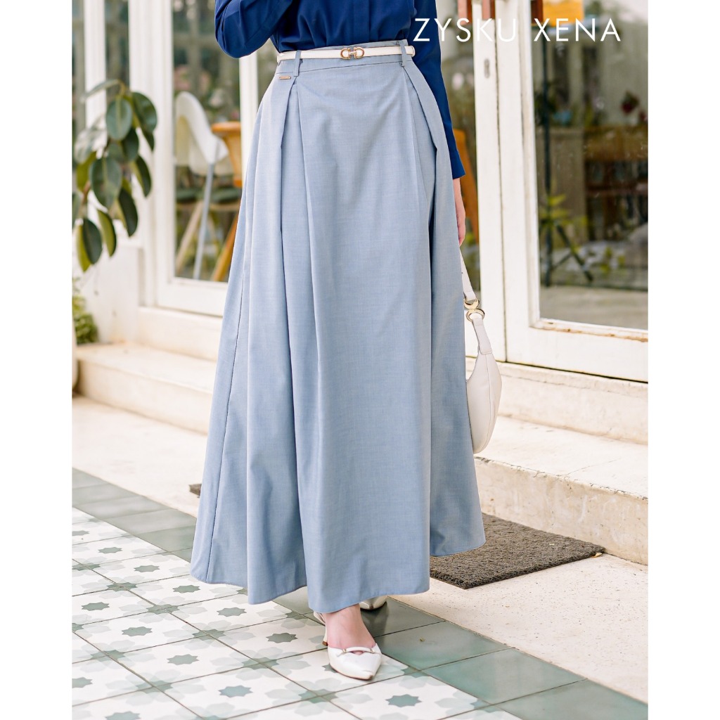 Zysku Xena | Miori Flared Skirt A-Line - 3 Warna | Rok Basic Payung Maxi Lebar Panjang
