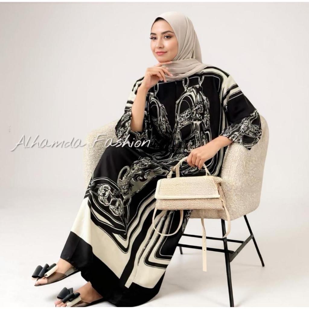 Daster Long Lengan 7/8 Rayon premium / Daster Murah Terbaru / Salsa Dress Motif
