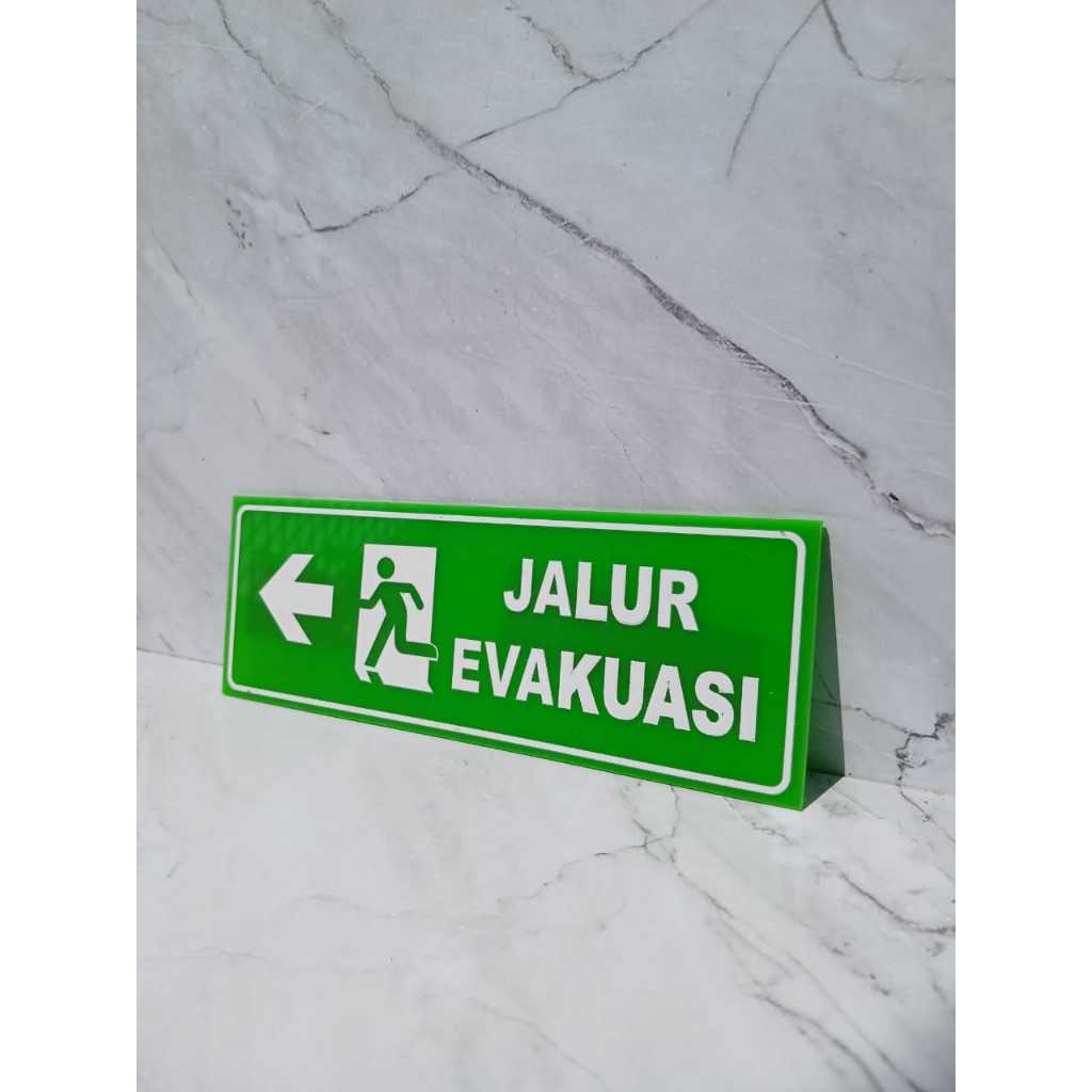 sign jalur evakuasi | tanda jalur evakuasi | SIGN AKRILIK EVAKUASI