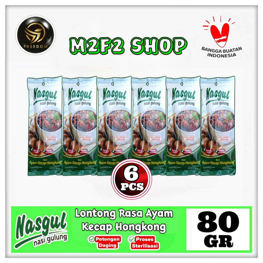 

Nasgul Nasi Gulung Rasa Ayam Kecap Hongkong | Lontong - 80 gr (Kemasan 6 Pcs)