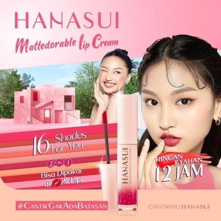 Hanasui Mattedorable Lipcream / Lipstik Hanasui / Warna Tahan Lama / Original