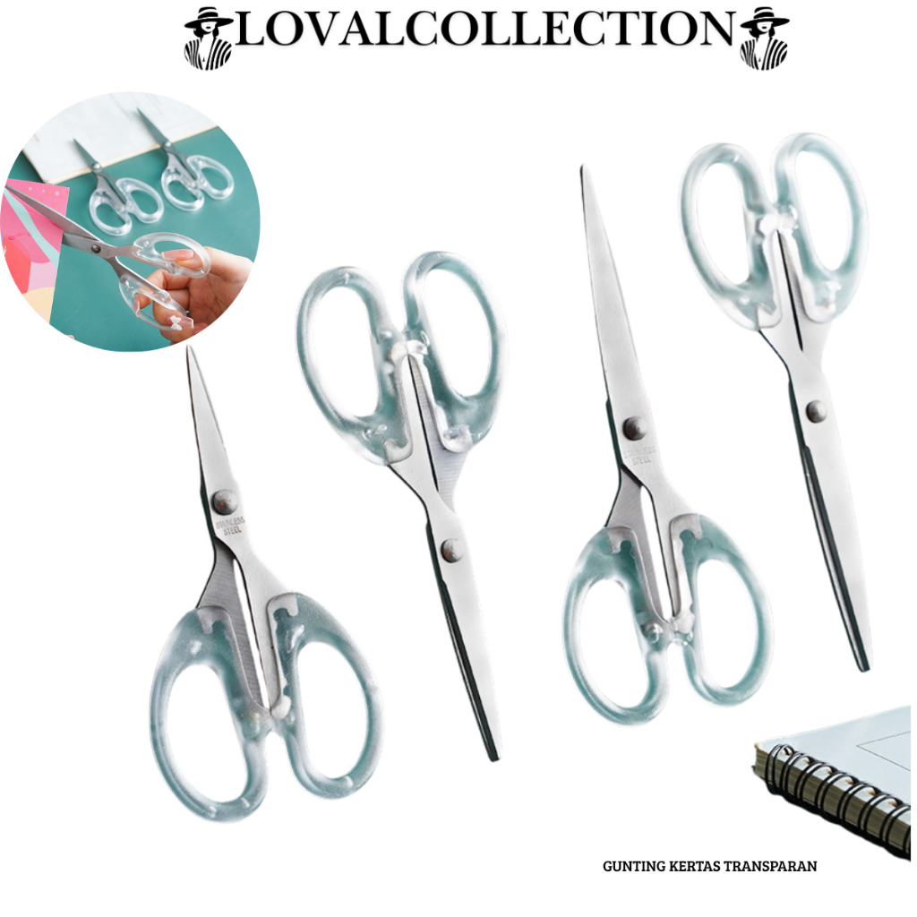 

LC GUNTING KERTAS TRANSPARAN H562 GUNTING KERTAS AESTHETIC TRANSPARAN SCISSORS SCRAPBOOK