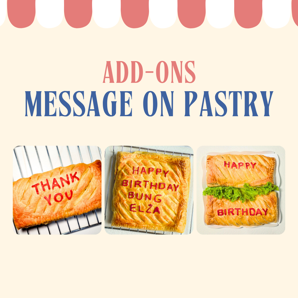 

TAMBAHAN MESSAGE ON PASTRY | Custom Tulisan Pesan