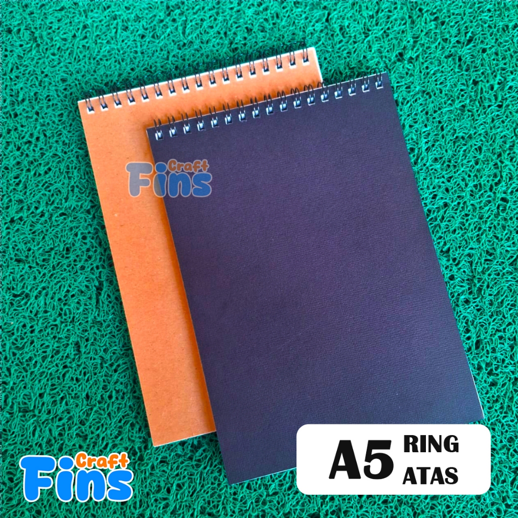 

Buku Catatan A5 Spiral Cover Kraft coklat & Hitam, Notebook A5 Minimalis, Notebook Spiral A5, Buku Tulis Spiral A5