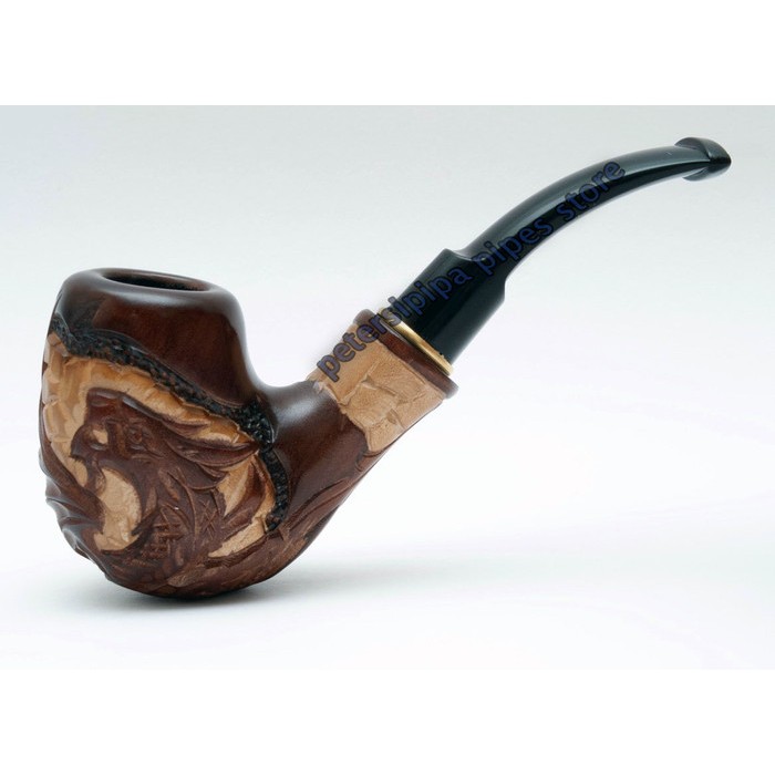 Pipa Cangklong Kayu Handmade Ukiran Naga Elegan Koleksi Pria