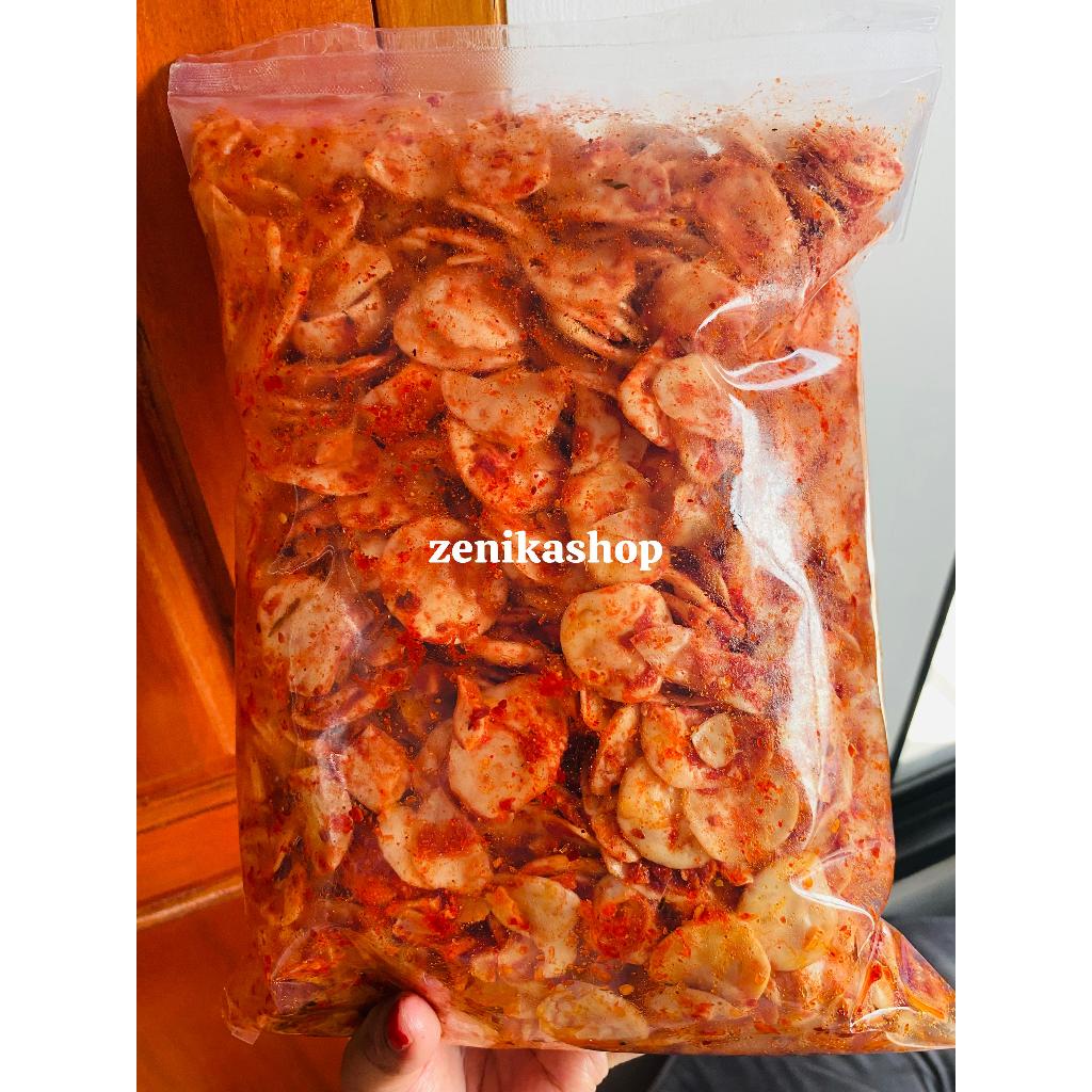 

seblak kerupuk putih 1kg pedas daun jeruk