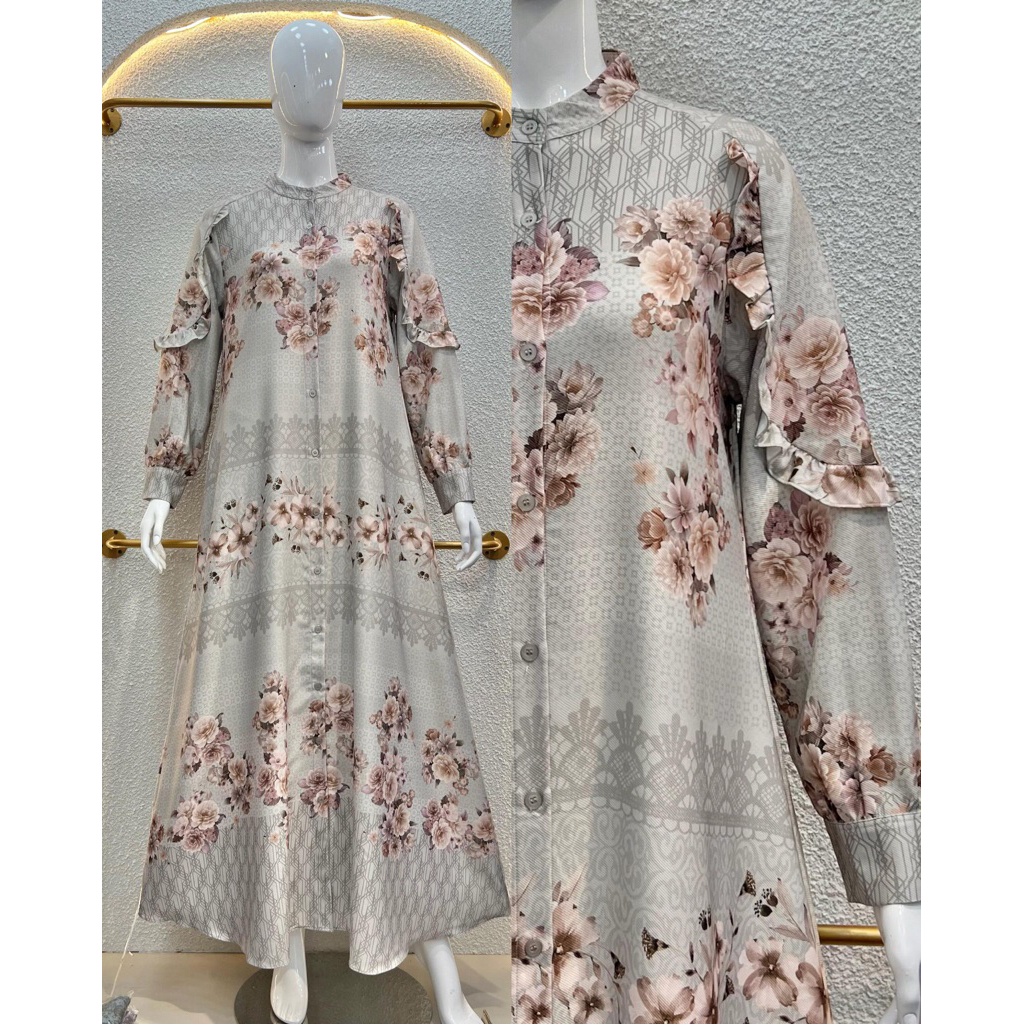 GAMIS COCO NICI ROSECREP PREMIUM , gamis Diana fashion