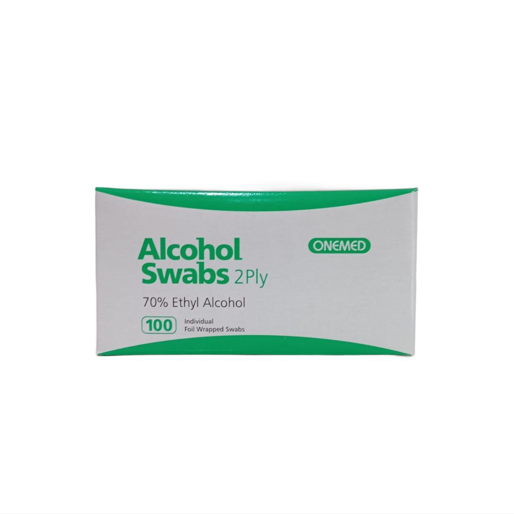 Alcohol swab 2 ply kapas alkohol onemed isi 100 pcs