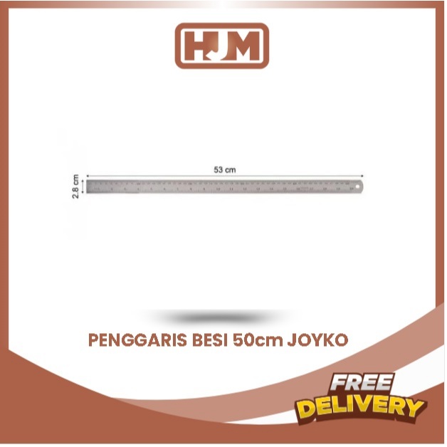

PENGGARIS BESI 50CM JOYKO / MISTAR / STAINLESS STEEL