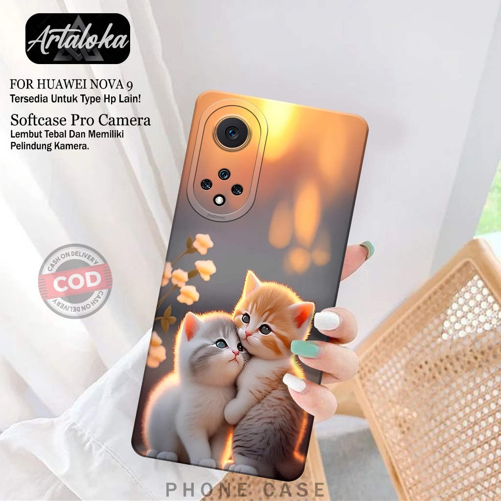 Case Hp Huawei Nova 9 Softcase Pro Camera Silikon Tpu Softcase Huawei Nova 9 Fashion Case Kucing Luc
