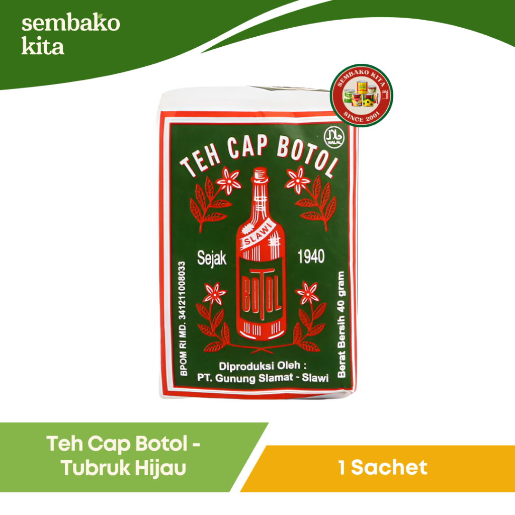

Teh Cap Botol Tubruk Hijau 40g