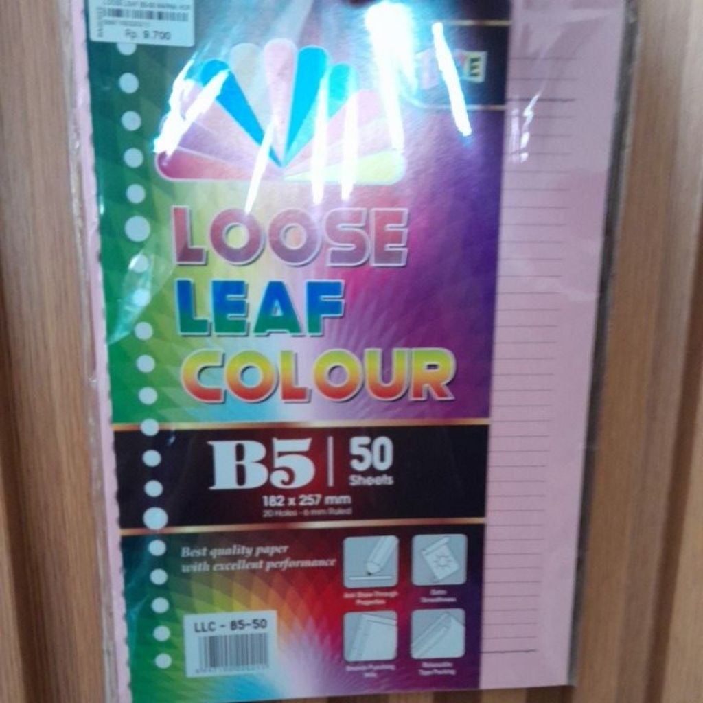 

LOOSE LEAF B5-50 WARNA HORE