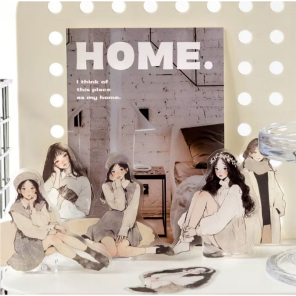 

(Kindly) 10 pcs Stiker Pet - Girl Sticker - Stiker Karakter OOTD Series Dekorasi Buku Jurnal Scrapbook DIY