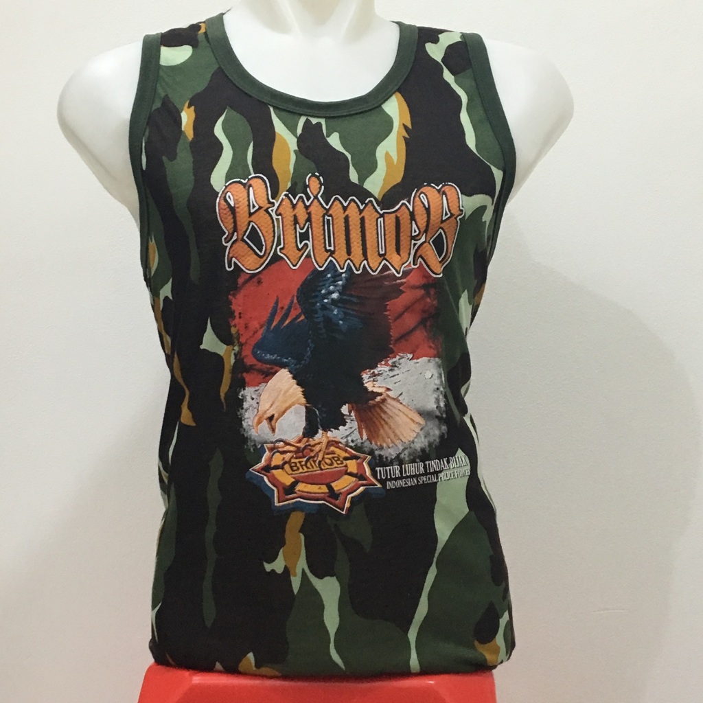Singlet Loreng Brimob - Singlet BRIMOB - Kaos Dalaman Loreng Brimob Pelopor - Singlet Loreng Brimob
