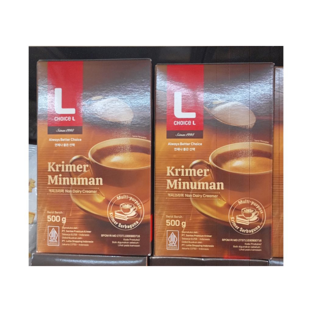 

CHOICE L KRIMER MINUMAN 500GR ISI 3 BOX