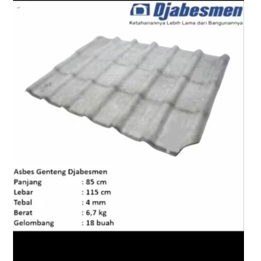 Asbes genteng bagus/Lembar