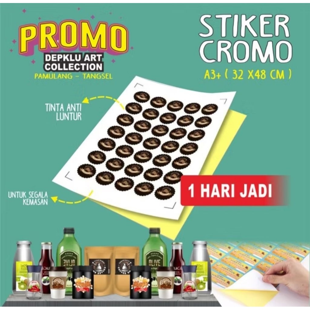 

Cetak sticker / stiker Cromo A3+ (link khusus)