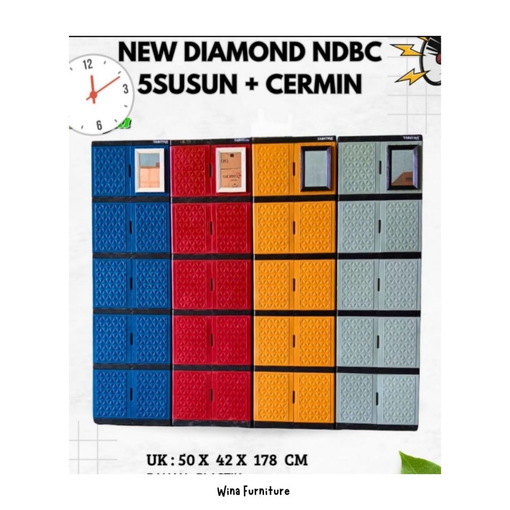 LEMARI TABITHA 5 SUSUN, LEMARI PLASTIK, LEMARI PAKAIAN