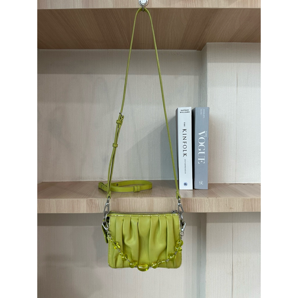 Original Charlesnkeiiith Green Lime Slingbag Tas Handbag Cewek Hijau