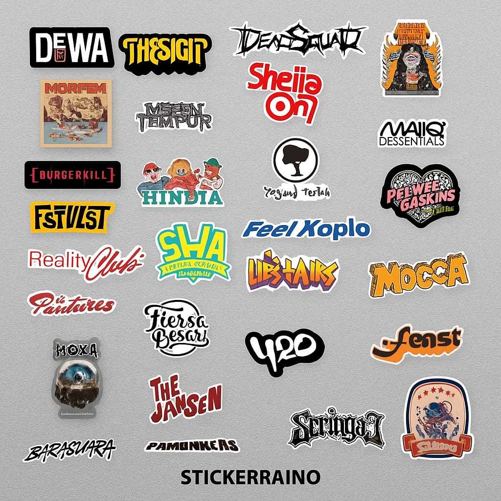 

Sticker Pack Band Indie Lokal – Stiker Vinyl Anti Air untuk Motor, Laptop, Helm