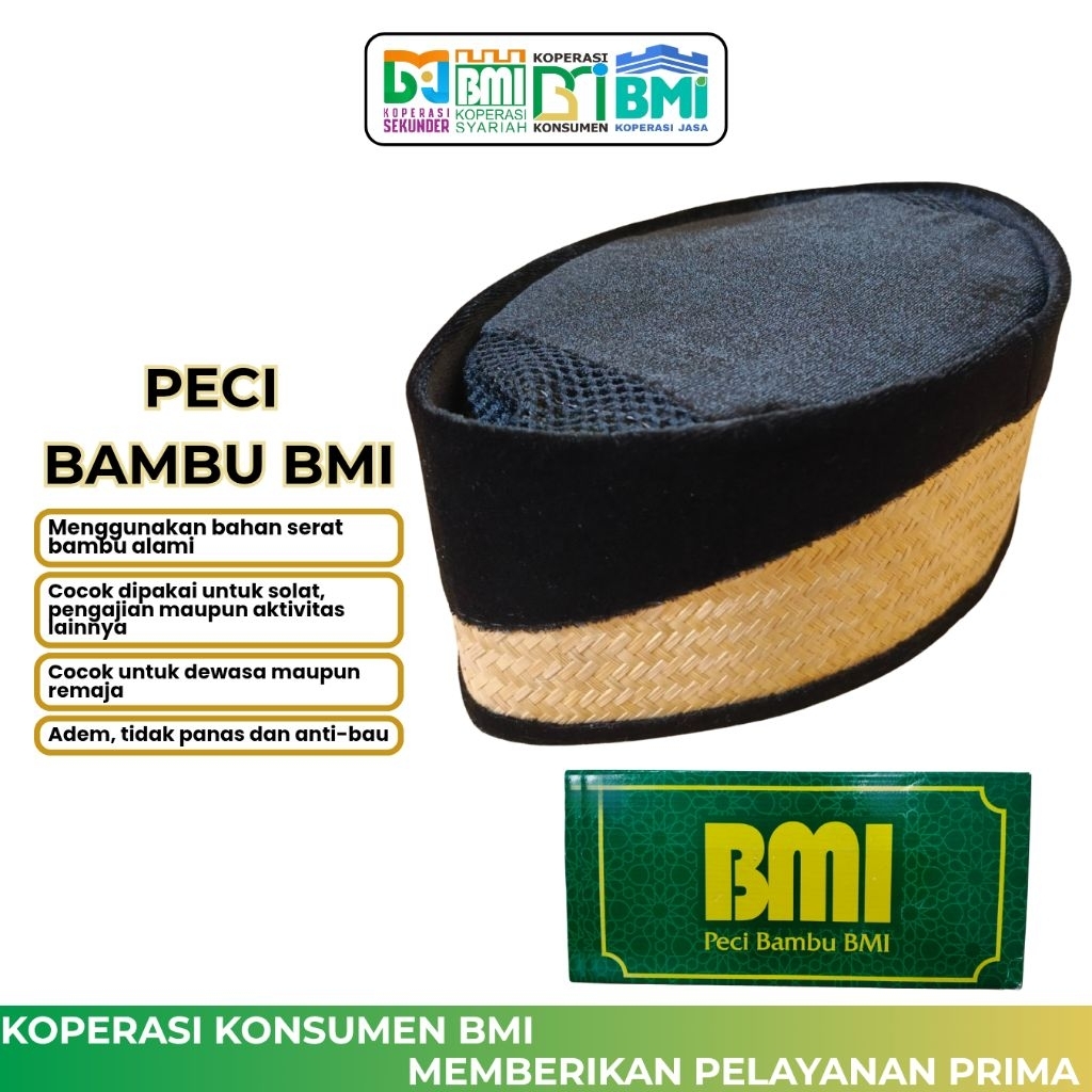 PECI/KOPIAH/SONGKOK BAMBU CIRI KHAS BMI TANGERANG