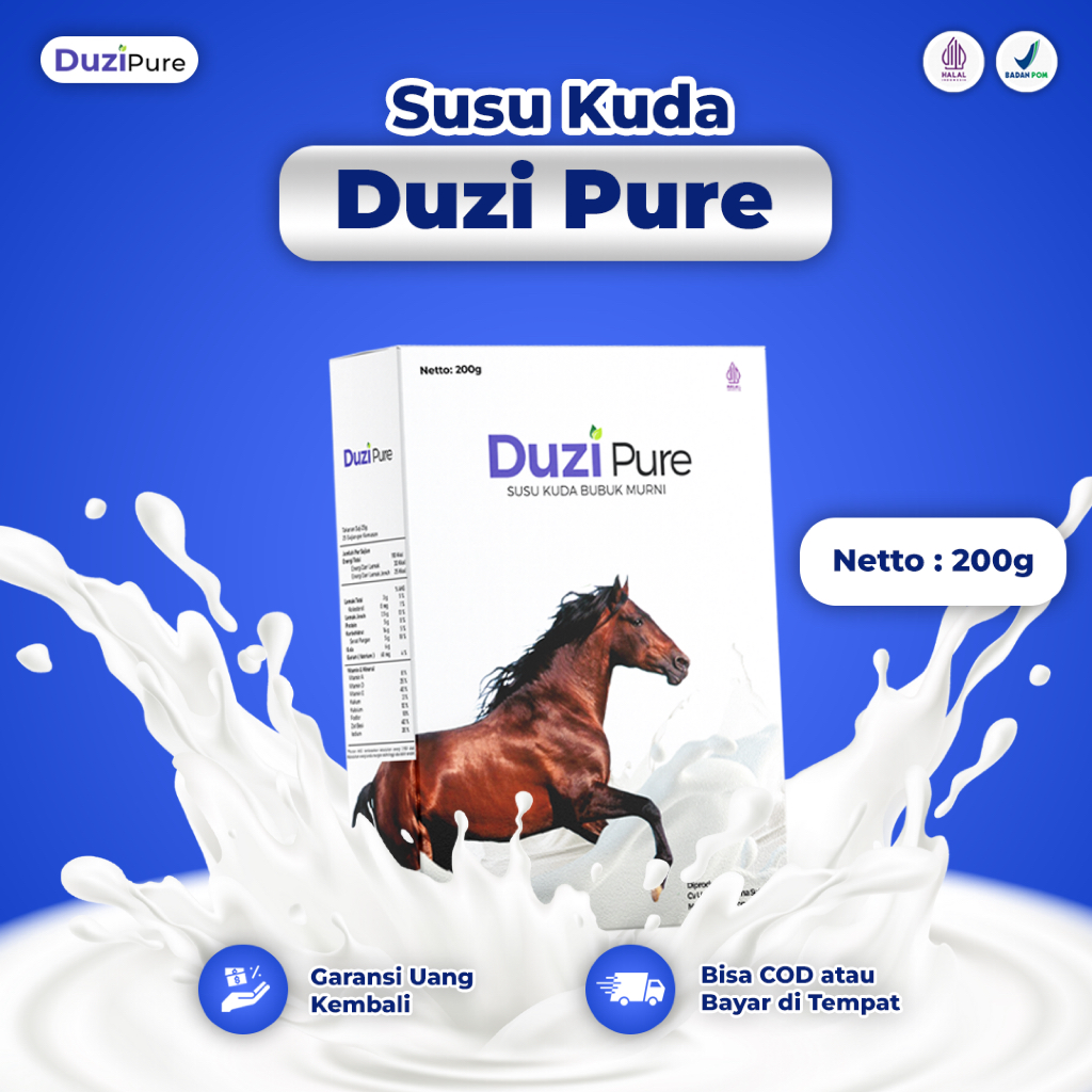 

Duzi Pure - Susu Kuda Lombok Bubuk Herbal Asli Original 1 Box 200 Gram