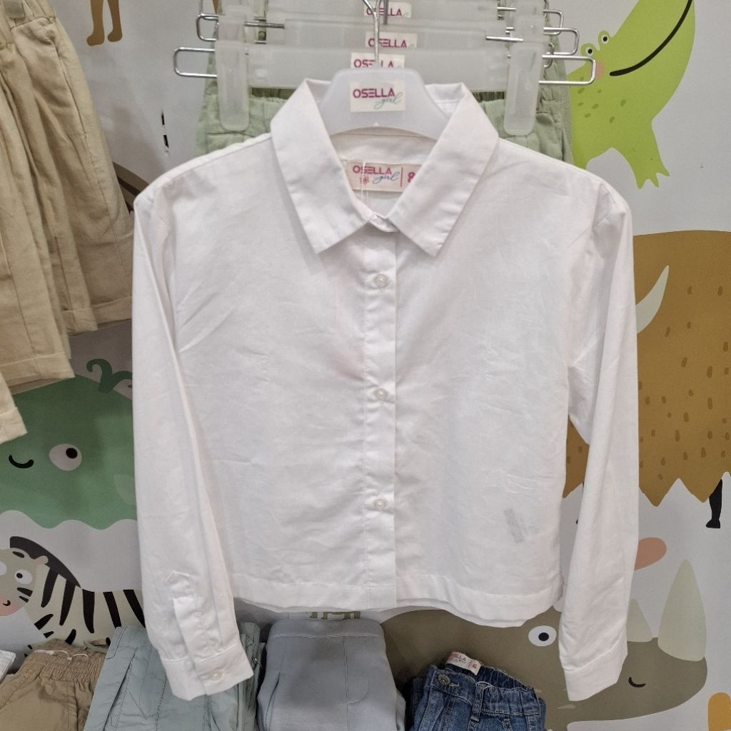 Osella Baju Kemeja Anak Perempuan Lengan Panjang Polos